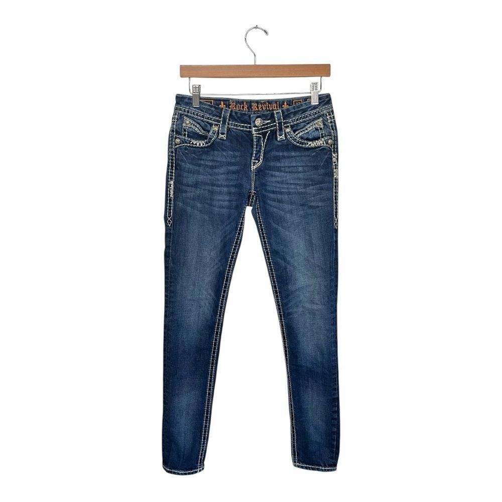 Rock Revival |‎ Embellished Pocket Elaina Skinny Jeans Women’s Size 27